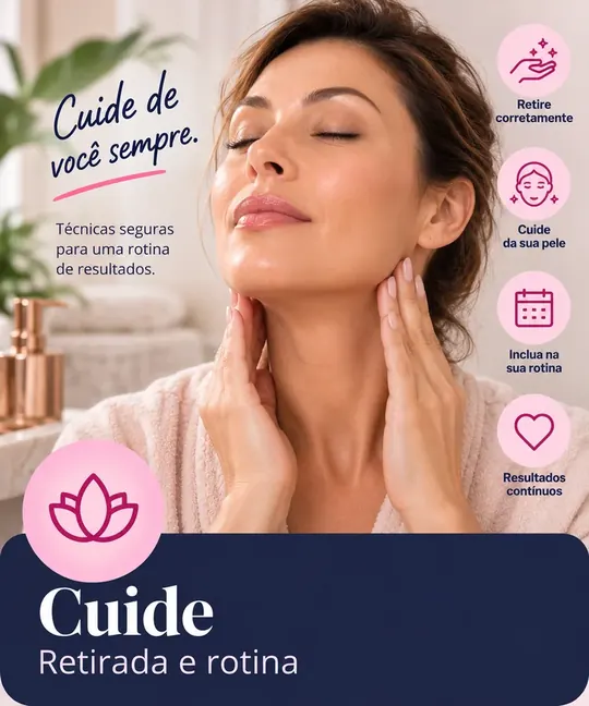 Cuide: retirada e rotina do taping facial